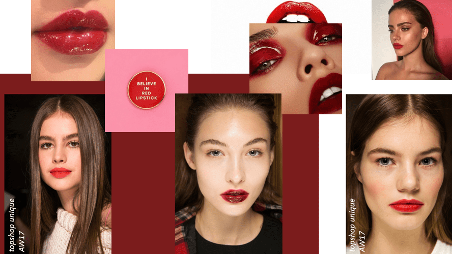 aw17 beauty trends blood stained red gloss lip 
